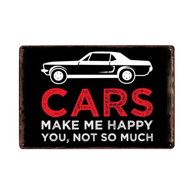 Placa decorativa de pared con diseño de coches que dicen la vida, 20 x 30 cm