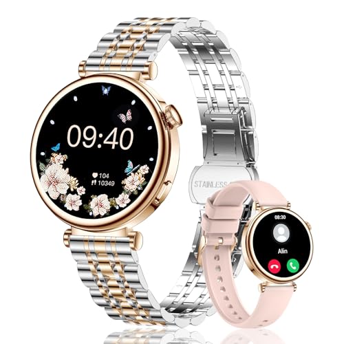 CIVO Montre Connectée Femme Sport: Or Rose Smartwatch Fitness Femme Etanche Podometre - Appel Bluetooth Montres Bracelet Intelligente Compatible Android iOS...