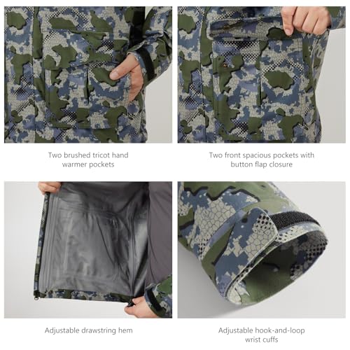 Image of BASSDASH Walker-LW Breathable Waterproof Fishing Hunting Wading Jackets with Silent Outer Fabric for Men Women