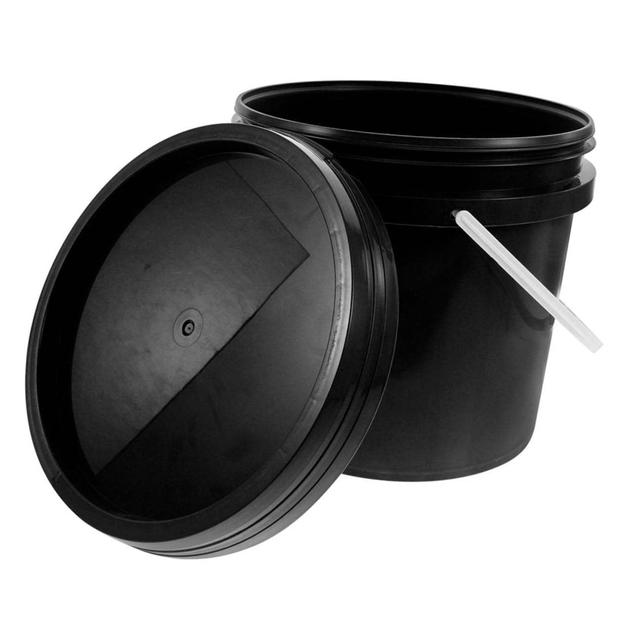 jojofuny Cubo de Pintura de Plástico con Asa Y Tapa Gran Capacidad 5 L Redondo Apto para Uso Alimentario Contenedor de Pintura Sellable para Constructores