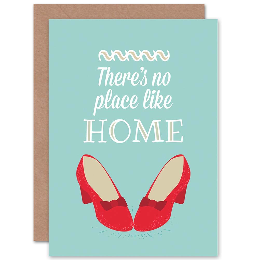 Quote Typograph Text No Place Like Home Dorothy Blank Greeting Card