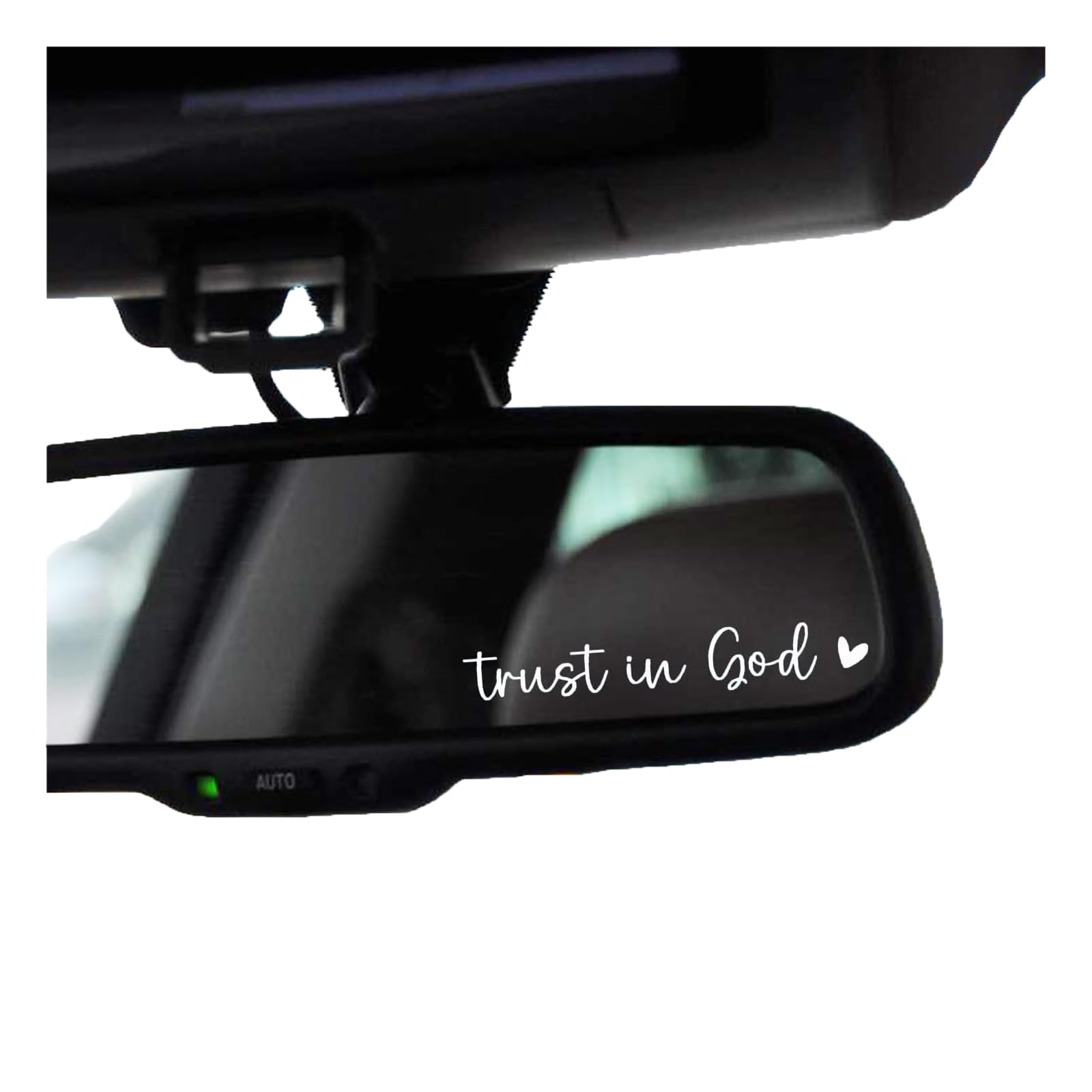 2 x Trust in God Rearview Mirror Decal Water Bottle Stickers Affirmation Reminder Sticker Laptop Bumper Sticker Tumbler Vinyl Sticker Car Mirror Decal