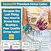 Premium Big Block Squeez'M Cube – 35% Larger Than The Standard Squishy Cube, Toy for Kids & Adults - Sensory Fidget for Stress Relief, Focus & Play – Colorful, Durable, Gift-Ready – ASTM Certified 3+