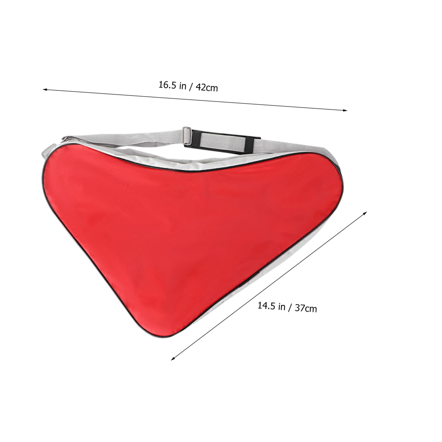 KICHOUSE High Capacity Ice Skating Bag with Durable Handles Breathable Mesh Design for Roller Skates and Inline Skates Red Triangle Shoulder Tote