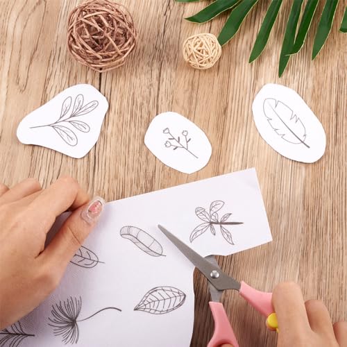 Image of Magibeads 80 Patterns Leaf Plant Flower Water-Soluble Embroidery Patterns Stick and Stitch Spring Summer Floral Tear Away Embroidery Paper Wash Away for Hand Sewing Beginners Starts Adult