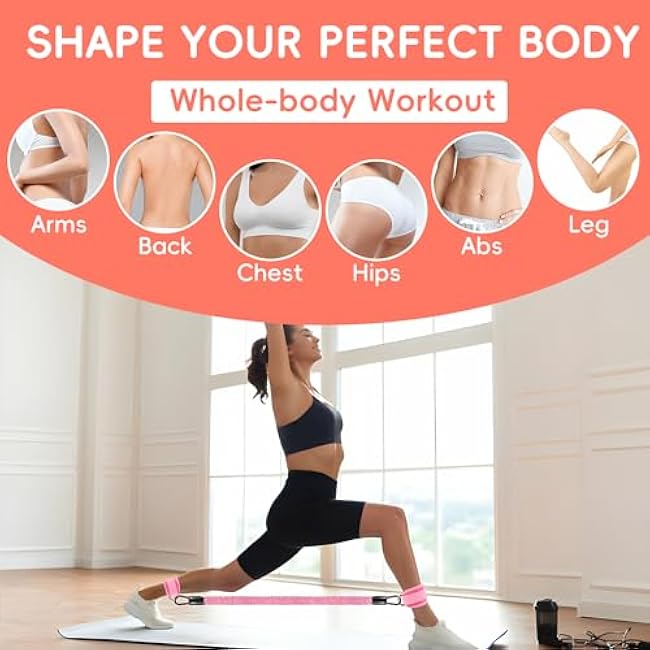 11 Pcs Ankle Resistance Bands with Cuffs, Glutes Workout Ankle Weights for Women Working Out, Exercise Bands Set with Ankle Straps for Leg Butt Exercise Equipment - Perfect for Home Workouts