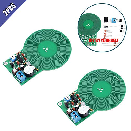 Ximimark 2Pcs Metal Detector Kit Electronic Soldering Practice Kit Non-Contact Sensor Board Module Electronic Part Metal Detector DIY DC 3V-5V 60mm