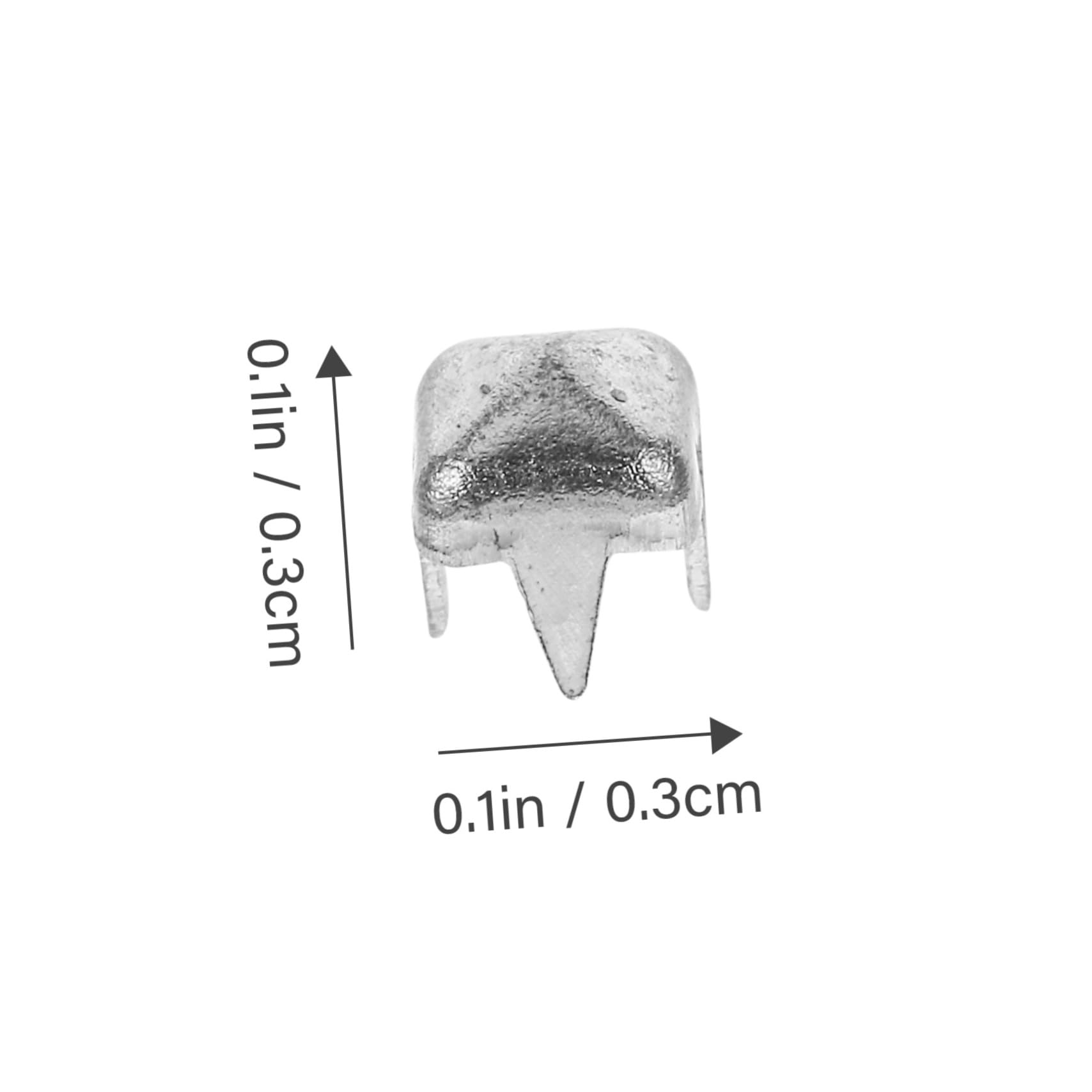 IWOWHERO DIY Clothing Accessories Square and Round Metal Claw Studs Rivets for Hats and Suitcases