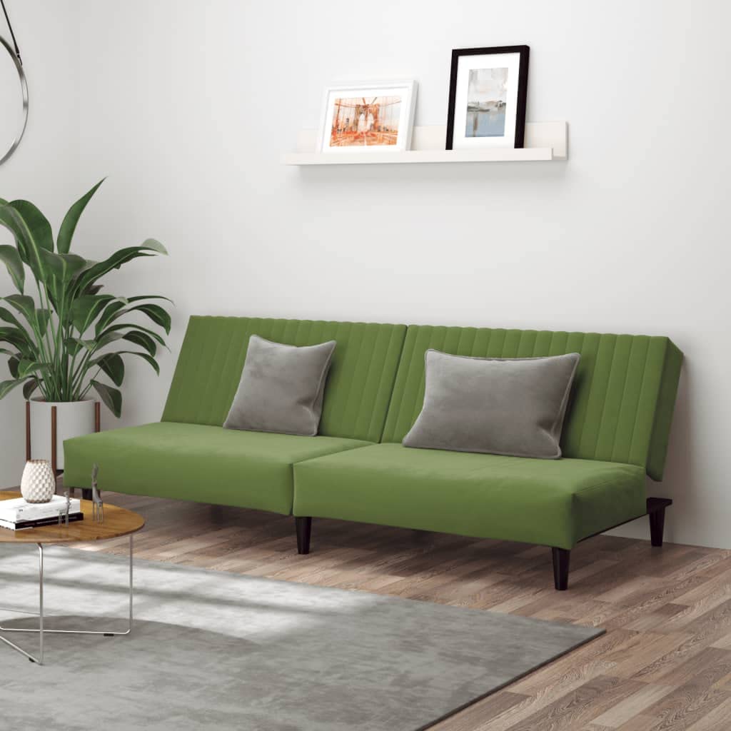 sofás de Dos plazas,Sofa 120 cm,Sofa Cama Dos plazas,Sofá Cama de 2 plazas Terciopelo Verde claroAdecuado para salón, Dormitorio