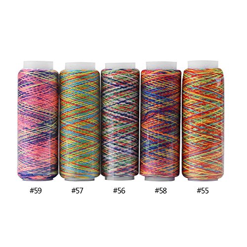 Set di fili multicolore, 5 rocchetti di filo di
