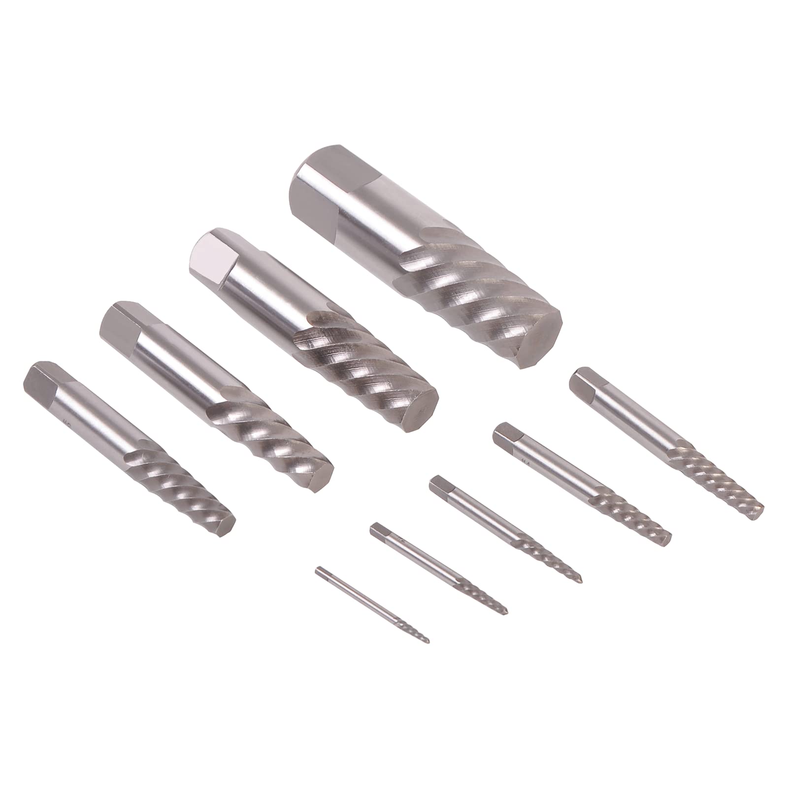 Set di estrattori a vite Jumbo 9 pezzi per rimuovere il tubo della vite prigioniera Easy Out 5/64-1 1/16"