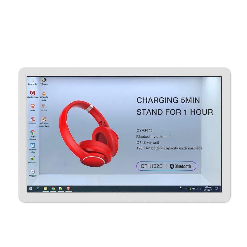 Image of 3D Transparent Screen Advertising Display Remote Video Interactive Live Digital Intelligent Virtual Human AR VR Hologram Cabinet All-in-one Computer, 43 inches Monitor
