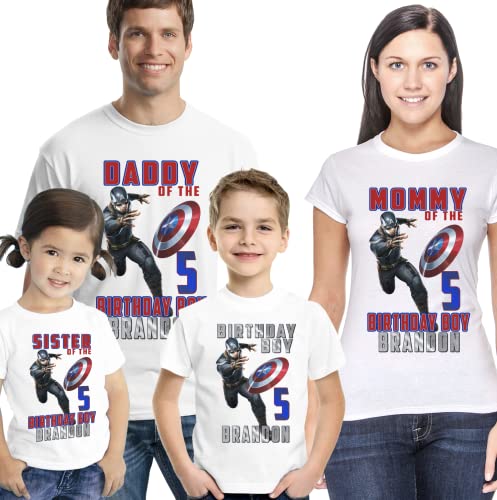 Captain america family Birthday t-shirts, Personalized captain america family birthday shirt, birthday boy captain america shirt