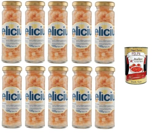 Delicius Gamberetti Al Naturale Natural - Camarones (10 x 100 g, 400 g)