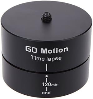 360° 60 Minutes Panning Rotating Mechanical Panoramic Head Time Lapse Stabilizer with 1/4" 3/8" Tripod Mount Adapter for GoPro/Action Camera Smart Phones DSLR Cameras (360° 120 Minutes)