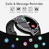 Tinwoo Smart Watch for Android/iOS Phones,46mm Support QI Wireless Charging,Bluetooth Health Tracker with Heart Rate Monitor,Smartwatch for Women Men, 5ATM Waterproof (22mm TPU Band Black)