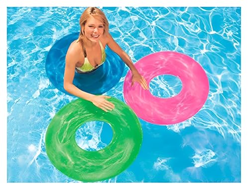 Image of Swimming Ring Inflatable Pool Float, Multi Color 8+ Years, Water Swim Tube(Size - 30''inch) 1 PIS