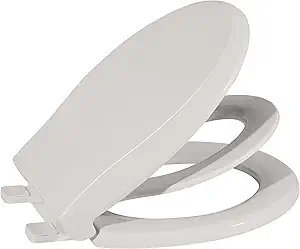 Toilet Seat, Round Toilet Seat with Toddler Seat Built in, Potty Training Toilet Seat Round Fits Both Adult and Child, with Slow Close and Magnets- Round Biscuit