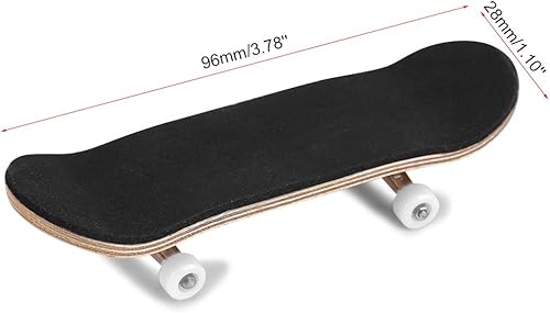 Miniatura 3 de TOPINCN Mini monopatín de dedo, monopatín de madera con caja, juguete de monopatín creativo, juegos deportivos, regalo para niños (blanco)