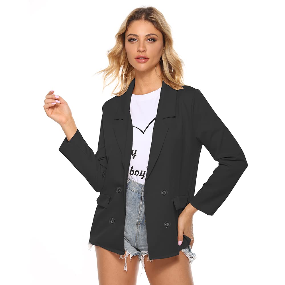 YAGUMO Women's Coat, Casual Women Solid Leisure Suits Blazers Jackets Fashion Work Office Lady Slim Business Female Classic Coats Talever Overcoat (Color : Hortel�, Size : XL)