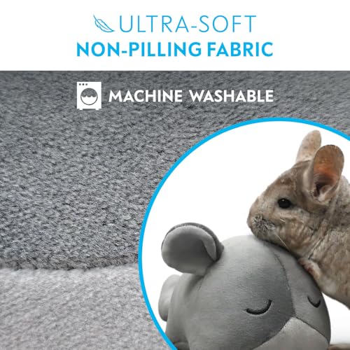 Image of Paw Inspired Chinchilla Cuddler Plush Accessory Toy for Pets, 9 Inch, Gray | Bonding for Chinchillas, Guinea Pigs, Hamsters, Rats, Ferrets, Hedgehogs, Sugar Gliders, Small Animals
