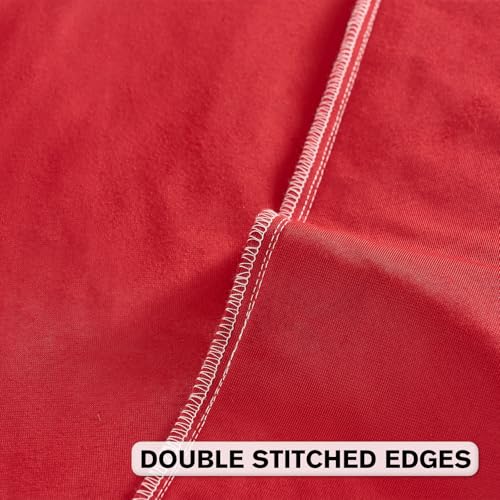 Image of FUTEI Pack of 2 Velvet Throw Pillow Covers 18x18 Inch Soft Embossed Leaf-Relief Textured Decorative Cushion Cases Modern Natural Farmhouse Accent for Couch Bed Living Room, Red