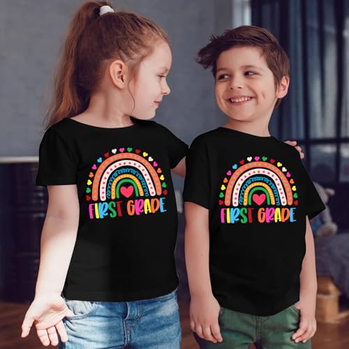 Kindergarten Teacher Shirts for Women Kindergarten Rainbow Graphic T-Shirt Inspirational Teaching Gift Tops4