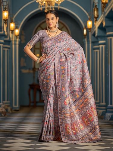 Image of SWORNOF Womens Kanjivaram Banarasi Silk Saree Kanchipuram Patola saree