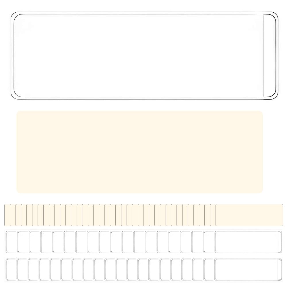 HLIWS Self-Adhesive Pocket,40 pcs Waterproof Clear Pockets,Plastic Wallets,for Labelling and Identifying Boxes,Folders,Documents (with Card)