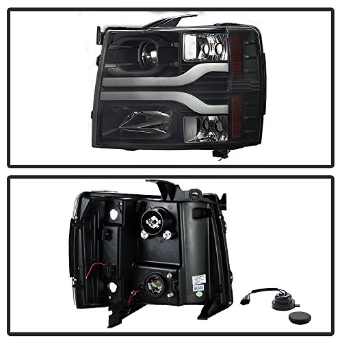 Spyder Auto 5083609 Chevy Silverado 1500 07-13 / 2500Hd/3500Hd 07-14 Version 3 Projector Headlights - Led Drl - Black #TOP1