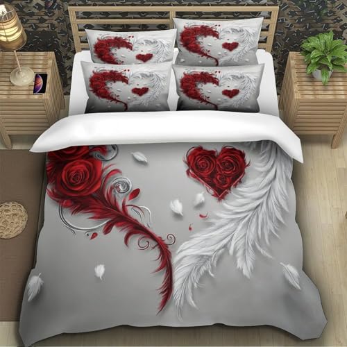 Drap de couette microfibre de qualité supérieure parure de lit 3D chic - 5