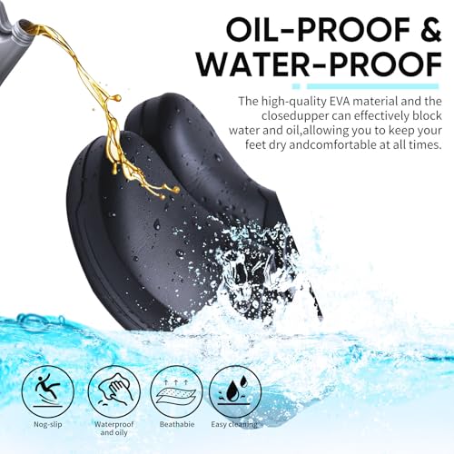 Men's and Women's Non Slip Work Shoes for Kitchen/Chef/Garden/Nurse,Slip Resistant/Waterproof/Oil-Resitant Clogs(6-11Men/8.5-12.5Women)2