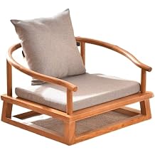Dining Room Chair Chinese Style Tatami Lounge Chair Living Room Backrest Legless Floor Solid Wood Balcony Bay Window Relaxing2