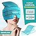 Comfcube Migraine & Headache Relief Ice Cap, 2 Hours Long Lasting Cold Therapy Wearable & Washable Form Fitting Ice Hat for Sinus & Stress Relief, Puffy Eyes, Severe Migraines, Chemo