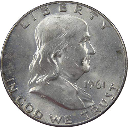 1961 D Franklin Half Dollar BU Uncirculated Mint State 90% Silver...