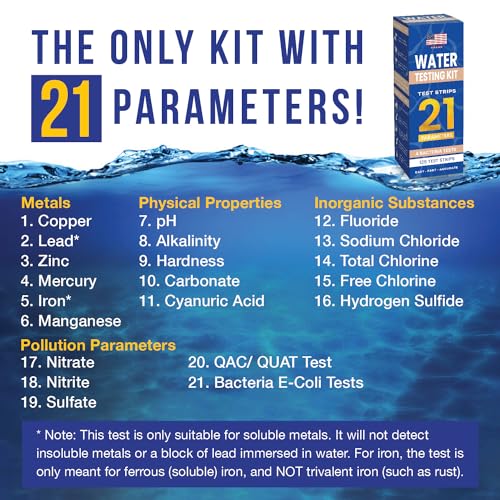 Funky Strokes FS-WK-001 New 21 In 1 Water Testing Kits For Drinking Water - Home & Well Water Testing Kit For Hardness, Lead thumb #4