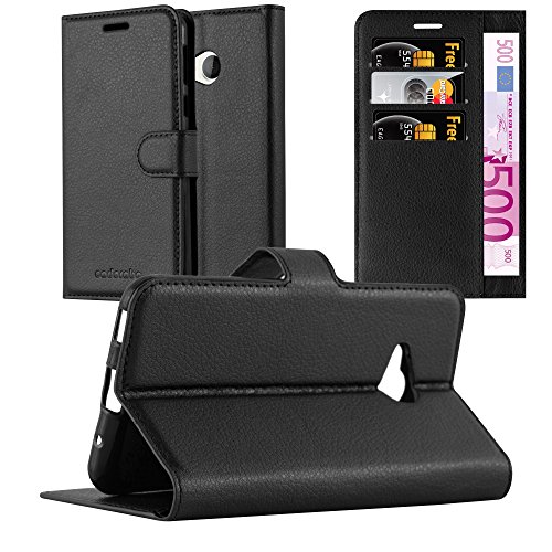 cadorabo Coque pour HTC U Play en Noir DE Jais - Housse Protection avec Fermoire Magnétique, Stand...