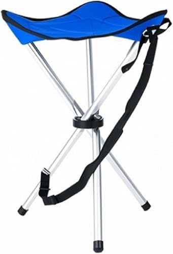 Miniatura 4 de Taburete plegable de campamento, sillas plegables de 16.5 pulgadas, asiento de trípode portátil, silla alta de viaje al aire libre para camping,