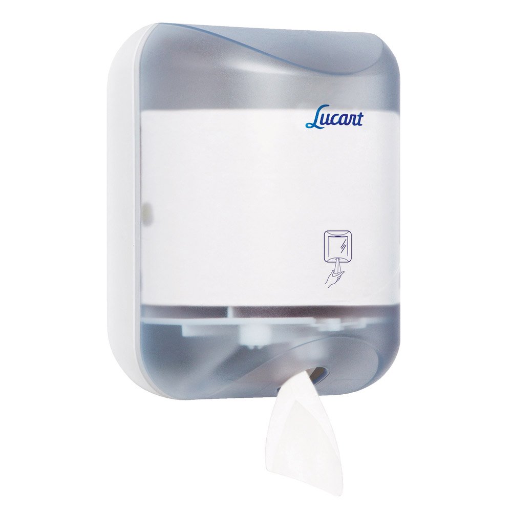 LUCART EcoNatural Toilet Paper Holder White ABS Modern Wall-Mounted Dispenser
