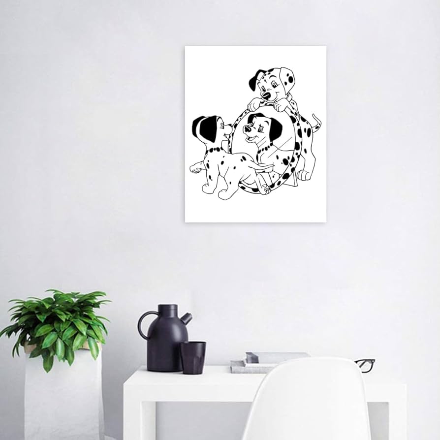 Amazon.co.jp: デジタル油絵 数字油絵 101匹わんちゃん 数字