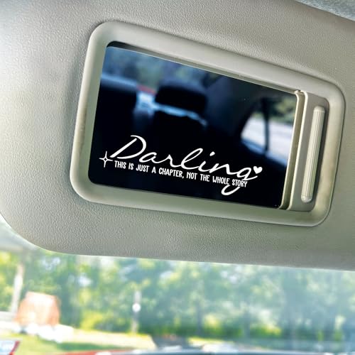 Image of Set 2Pcs Darling This Is Just Chapter Not The Whole Story Mirror Decals Inspiration Bookish Stickers Positive Selflove Car Accessories Water Bottle Window Vinyl Waterproof 3,5x1 inch Decal