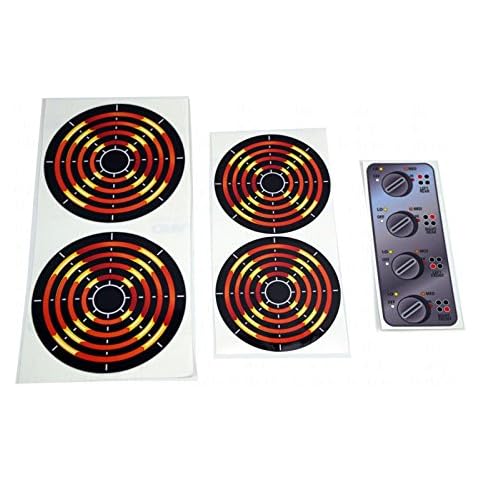 The Toy Restore Decals Stickers DIY Kids Play Kitchen 4 Burners and Dials Toy Stove Pretend Glossy Full Color Cover