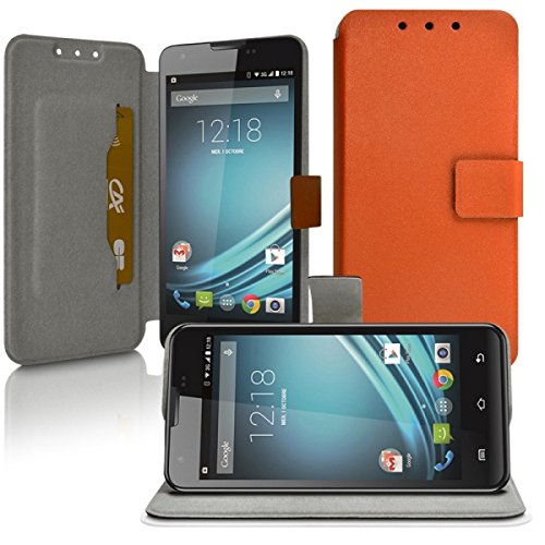 Seluxion - Housse Coque Etui Universel M Couleur Orange pour Samsung Galaxy Core Prime