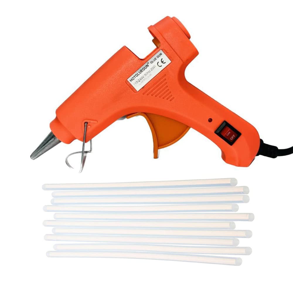 HOTGLUEGUN 20W Power Hot Melt Glue Gun With 20 Transparent Glue Sticks On and Off Switch Hot Glue Gun and LED Indicator (20 Transparent) (B0BYT5V9HX) Amazon Price History, Amazon Price Tracker