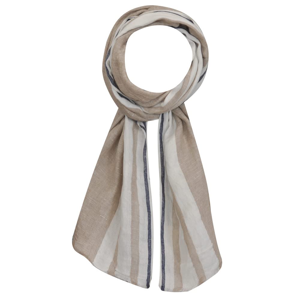 Écharpe 100% lin Les Poulettes Bijoux contre les coups de froid avec légèreté en bleu - 5