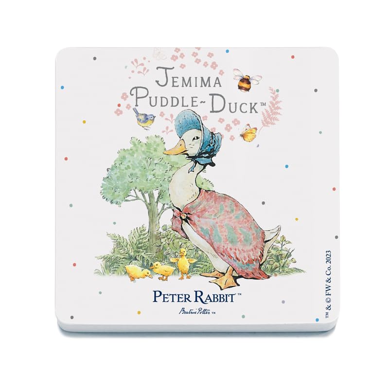 Decorative Coaster (10 x 10 cm) - Beatrix Potter - Jemima Puddle-Duck