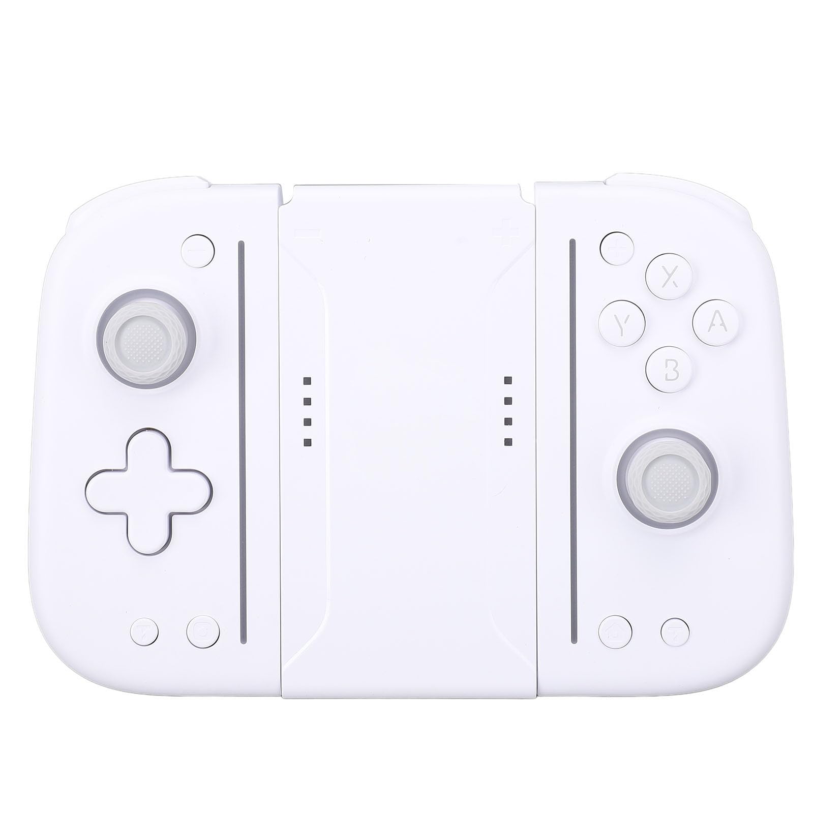 Jiawu Controller di Gioco Wireless Pulsanti Meccanici RGB Vibrazione Regolabile per Giochi e Lite, Materiale ABS Resistente, Batteria a Lunga Durata (Bianco Grigio)