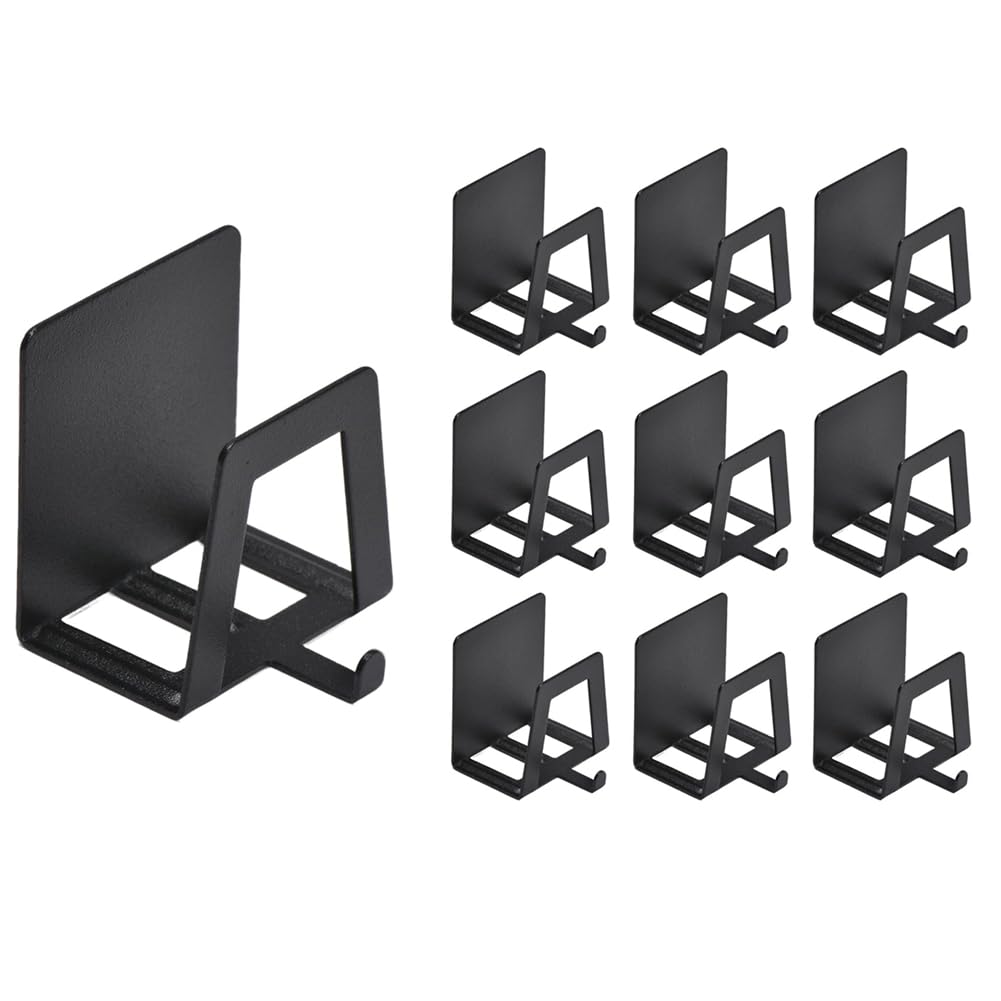 Hndhbfgrt Wall-Mounted Pot Lid Holders with Hook(10-Pack), Pot and Pan Hangers for Kitchen Inside Cabinet Storage- Space-Saving Rack Design