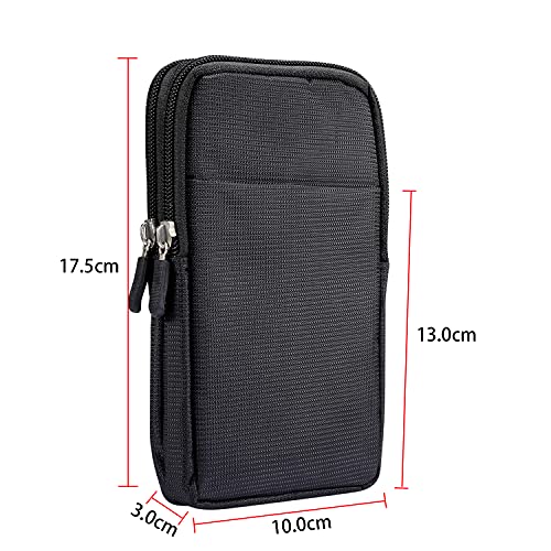 Cell Phone Belt Clip Bag Men Black, Cell Phone Waist Belt Holder Men - Image 4