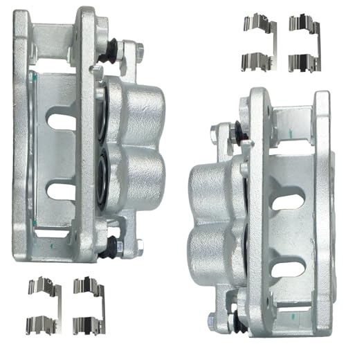 Image of 2 Pcs Front Brake Caliper w /Bracket Fit for 2008-2020 Cadillac Escalade, 2008-2020 Chevy GMC Avalanche Silverado 1500 Express Suburban Tahoe Sierra Yukon, Replace for 18B4918A 18B4919A